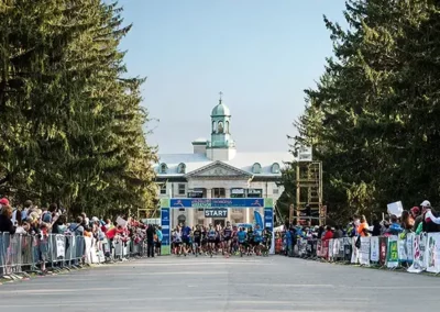 Image of the start of Borgess' Marathon Race