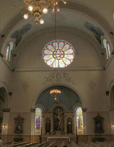 Image of restored religious art in St. Josaphat Catholic Church interior