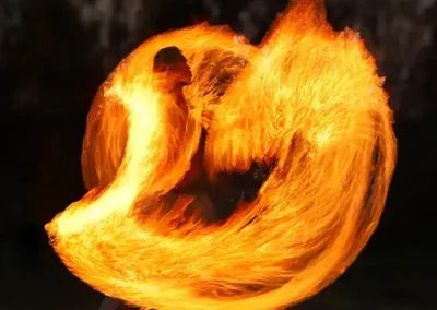 Image of Flame Spinner at Doja Watervliet Grand Opening